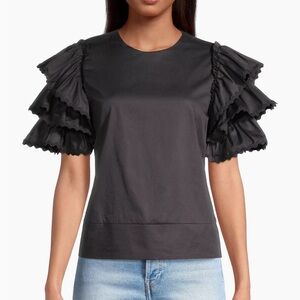 Harshman Juliette Ruffled Cotton Blouse